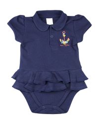 Foto do produto Body Bebê Golinha Piquet Superconfort Bordado Âncora