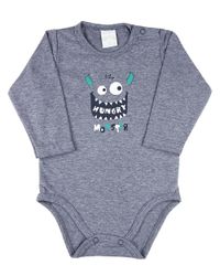 Foto do produto Body Bebê Menino Malhão Vintage Vellutato Hungry Monster