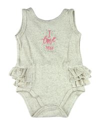 Foto do produto Body Bebê Menina Malha Elegance Viscolinho I Love You
