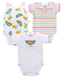 Foto do produto Kit Body Bebê Menina Suedine Estampado Melancias