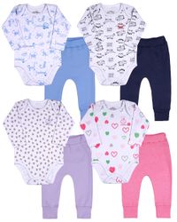 Foto do produto Pijama Bebê Body Suedine Estampado Calça Ribana