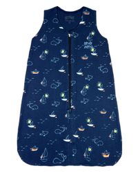 Foto do produto Saco de Dormir Casulo de Bebê Pijama Suedine Estampado Barquinhos