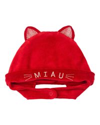 Foto do produto Touca de Bebê Plush Bordado Miau