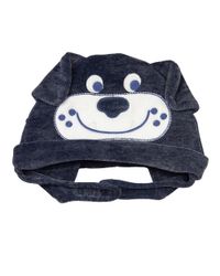 Foto do produto Touca Bebê Plush Jeans Laserwash Cachorrinho