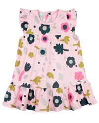 Foto do produto Vestido Bebê Menina Infantil Verão 10M a 3 Anos Manga Cavada Suedine Estampado Floral