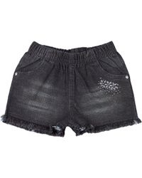 Foto do produto Shorts Infantil Menina Indigo Moss Black Strass