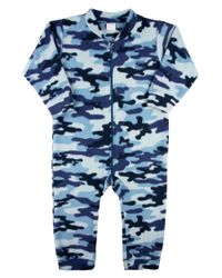 Foto do produto Macacao Bebe Infantil Pijama Inverno Malha Grossa Microsoft Estampado Zíper Camuflado