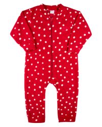 Foto do produto Macacao Bebe Infantil Pijama Inverno Malha Grossa Microsoft Estampado Zíper Bolinhas