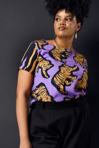 BLUSA DELUXE TIGRE ROXO