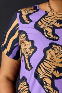 BLUSA DELUXE TIGRE ROXO