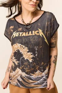 BLUSA DNA METALLICA GOLD