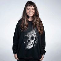 MOLETOM PRETO - SMOKE SKULL