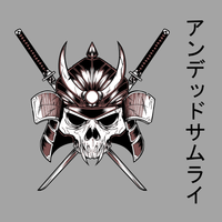 MOLETOM CINZA - SAMURAI SKULL