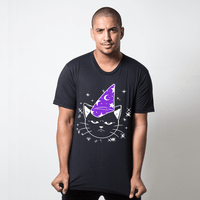 CAMISETA PRETA - GATO FEITICEIRO