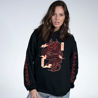 MOLETOM PRETO - RED DRAGON