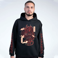 MOLETOM PRETO - RED DRAGON