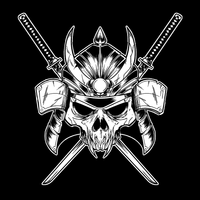 REGATA PRETA - SAMURAI SKULL