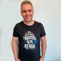 CAMISETA PRETA - EU AMO ALTA RENDA
