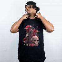 CAMISETA PRETA - DEATH AND MUSIC