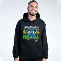MOLETOM PRETO - AAAI BRANCO