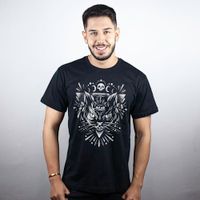 CAMISETA PRETA - THREE EYE CAT