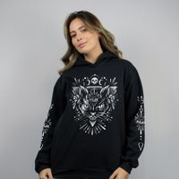 MOLETOM PRETO - THREE EYE CAT