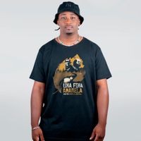 CAMISETA PRETA - FOIA AMARELA