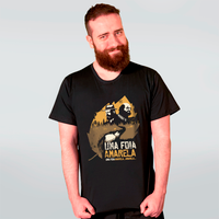 CAMISETA PRETA - FOIA AMARELA