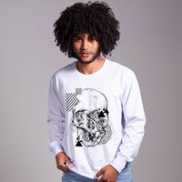 MANGA LONGA OFF WHITE - CAVEIRA GEOMÉTRICA