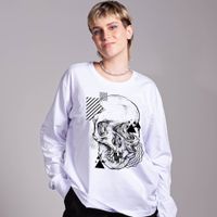 MANGA LONGA OFF WHITE - CAVEIRA GEOMÉTRICA