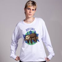 MANGA LONGA OFF WHITE - JUST CHILL