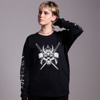 MANGA LONGA PRETA - SAMURAI SKULL