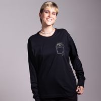 MANGA LONGA PRETA - GUAXINIM BOLSO
