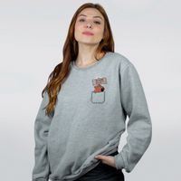 MOLETOM BÁSICO CINZA - QUERO UMA PIZZA, HUMANO