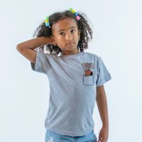 CAMISETA CINZA - QUERO UMA PIZZA, HUMANO