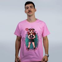 CAMISETA ROSA - PANDA NO GRAMADO