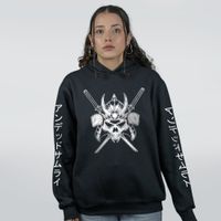 MOLETOM PRETO - SAMURAI SKULL