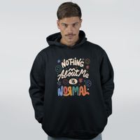 MOLETOM PRETO - NOTHING ABOUT ME IS NORMAL