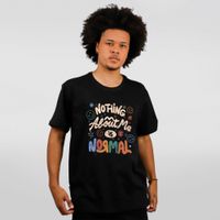 CAMISETA PRETA - NOTHING ABOUT ME IS NORMAL