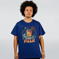 CAMISETA AZUL MARINHO - WE CAME IN PIZZA