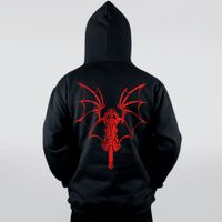 MOLETOM PRETO COM FORRO VERMELHO - W1NG3D