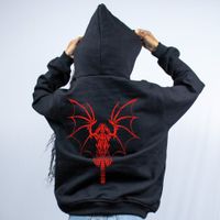 MOLETOM PRETO COM FORRO VERMELHO - W1NG3D