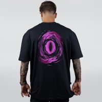 CAMISETA OVERSIZED PRETA - CORTANDO A VISÃO