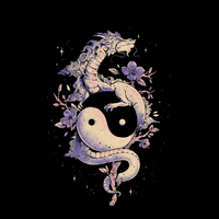 CAMISETA OVERSIZED PRETA - DRAGON FLOWER