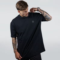 CAMISETA OVERSIZED PRETA - MINI LOGO BONES