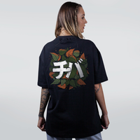 CAMISETA OVERSIZED PRETA - LEAFS