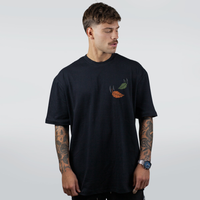 CAMISETA OVERSIZED PRETA - LEAFS