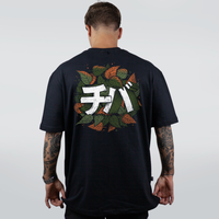 CAMISETA OVERSIZED PRETA - LEAFS