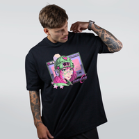 CAMISETA OVERSIZED PRETA - NOSTALGIA GIRL
