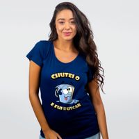 CAMISETA AZUL MARINHO - CHUTEI O BALDE